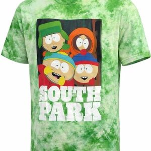 South Park Green Tie Dye Tshirt size Medium NWOT